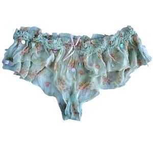Md NWT Y2K VTG Victorias Secret 2004 Rare Silk Sequin Rose Panty Floral Lingerie